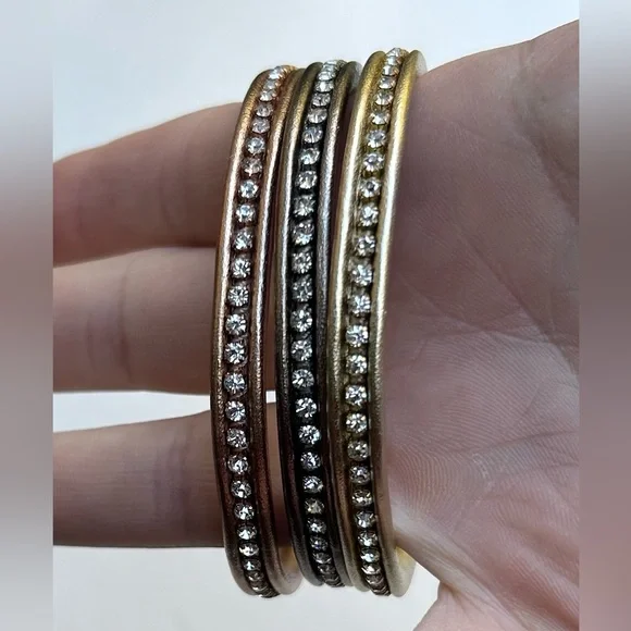 FOSSIL 3 Leather Wrap Bracelets